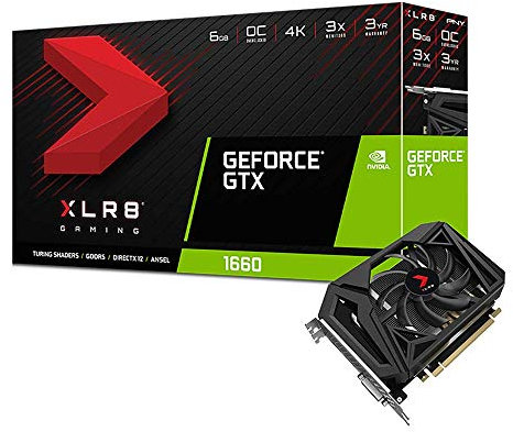 PNY GeForce GTX 1660 6GB XLR8 Gaming Overclocked Edition Graphics Card