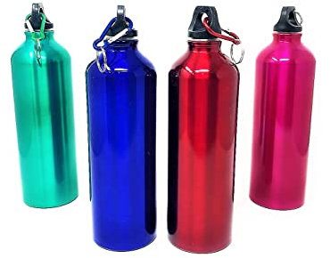 LEOFLA Borraccia In Alluminio Leggero Da 750 Ml Con Chiusura Ermetica E Gancio Sport