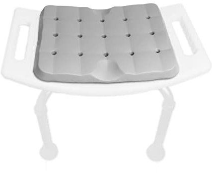 KMINA - Sitzkissen Dusche 35x27x3 cm, 100% Wasserdicht, Kniekissen Garten Grau, Duschsitz, Knieunterlage Gartenarbeit - Made in Europe