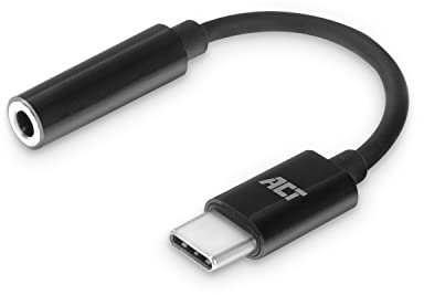 ACT USB Soundkarte, USB C auf Klinke 3.5mm Buchse, Soundkarte Extern, verbindet Audio und Mikrofon Aux mit PC/Laptop/Smartphone - AC7380
