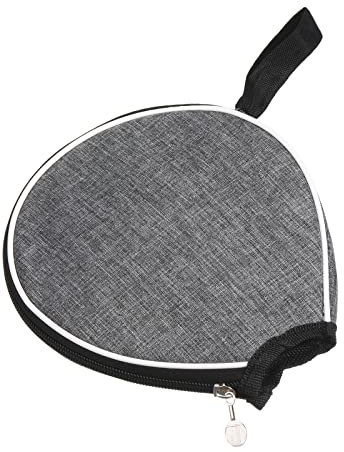 PATIKIL Tischtennis Paddel Koffer, Tischtennisschläger Etui Halbsoftabdeckung Behältertasche für Sportzubehör, Grau