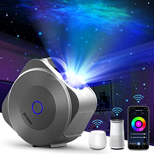 LED stjärnhimmel, projektor, Galaxy Star Projector barn vax med app/RG dimning/timer/WiFi röstkontroll, lampa, projektor för dekoration, fest, sovrum, hemmabio, silver