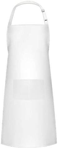 SUJIBHI Kitchen Apron Adjustable Bib Apron with 2 Pockets Unisex Cooking Apron Kitchen Chef Aprons for Home Kitchen Restaurant Coffee House Baking Gardening BBQ (White)
