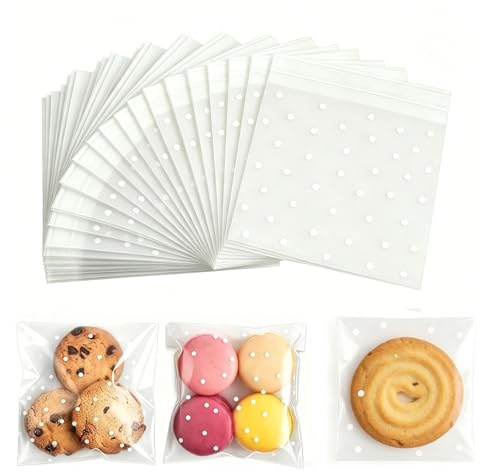Cellophane Bags Pack of 100 (10 x 10cm) Clear Cellophane Sweet Cookie Bags