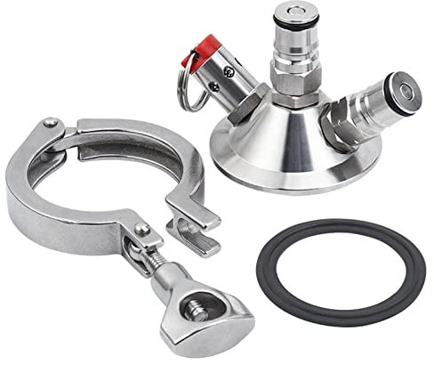 SRKATI Birra Fatta in casa Produzione di Birra Kit di conversione Tri-Clamp con Blocco a Sfera, 2'' Adattatore Commerciale per fusti di Birra