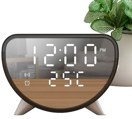 Radiosveglia digitale | Sveglia da comodino | Stazione di ricarica wireless da 15 W | Caricatore per telefono con orologio | Caricatore digitale multifunzionale da comodino per amici, amanti e