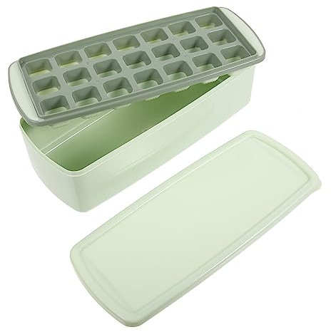 NUOBESTY 1 Set Vassoio per Ghiaccio Contenitore per Conservazione Completo Accessori per Ghiaccio Design Compatto e Riutilizzabile per Congelatore per Picnic
