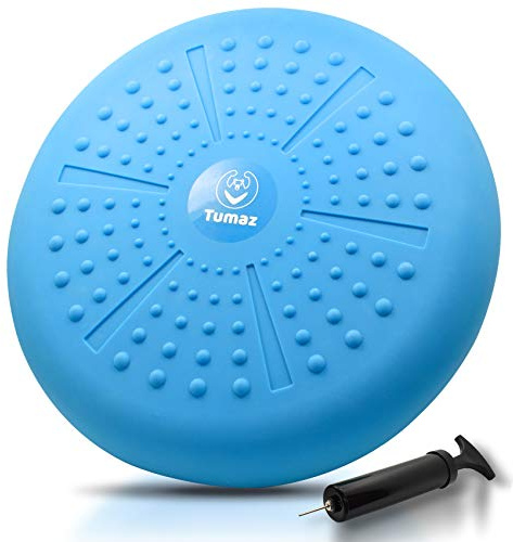 Tumaz Coussin D'équilibre- Améliore La Posture Assise et La Stabilité de L'attention Disque D'équilibre pour La Physiothérapie Maux de Dos et Force de La Base [Très Épais, Pompe à Air Incluse]