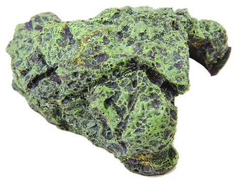 Duokon Rettili Nascondiglio Grotte, Tartaruga Rampa Piattaforma per crogiolarsi Habitat Riparo Decor Umidificare Nascondi Grotta Resina Roccia per Acquario (Piccolo)