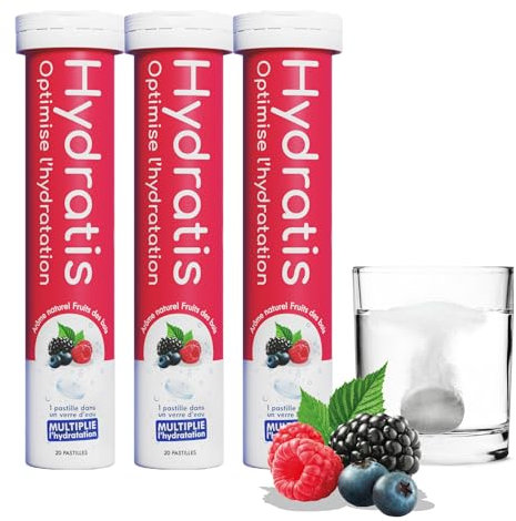 HYDRATIS Beschleunigte Hydratisierung 20 Tabletten Tube, Früchte des Waldes, 3 Tuben