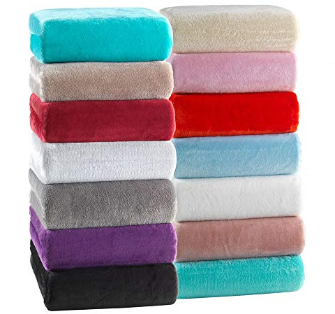 MALIKA® Premium warme Spannbettlaken Cashmere-Touch Bettlaken Jersey Fleece Spannbetttuch Laken, Farbe:Weiss, Größe:180-200 x 200 cm