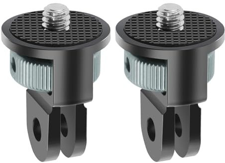 Vkesen Adaptador de Trípode para Insta360 X5, Adaptador Giratorio de Rosca 1/4 -20 para Soporte/Accesorios para GoPro, Compatible con Insta360 X5/X4/X3/ONE X2, Sony y Otras Cámaras de Acción(2 Pack)