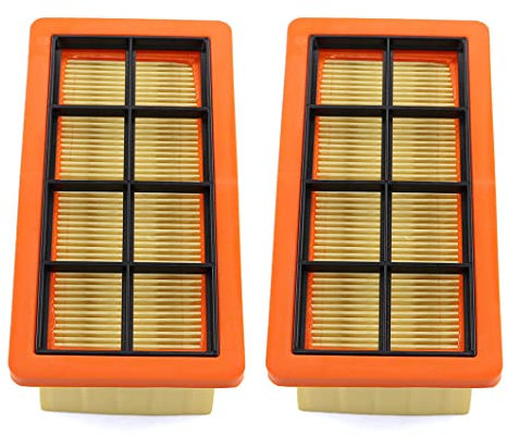 MCHNIC 2x Flachfaltenfilter für Kärcher 6.415-953.0 AD2 Battery AD3 AD4 Premium AD 3.000,AD 3.200 Aschesauger Staubreinigung Staubsauger Filter