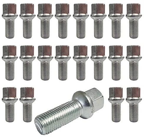 Lot de 20 boulons de roue M14 x 1,5 37 mm compatibles avec VW, Skoda, Audi, Seat