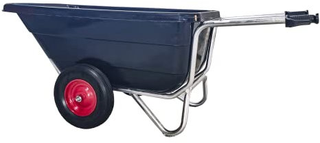 Kelberg 400L Schubkarre 2-Rad PU MX Hof-Schubkarre Premium Verzinkt Futterkarre…