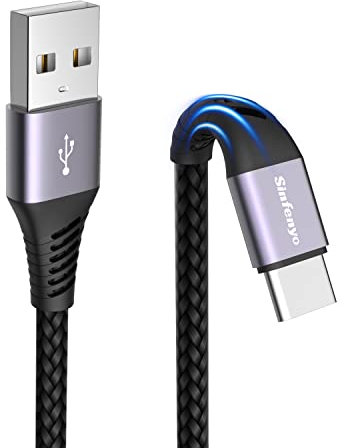 Cavo USB C 2M,Cavo USB Tipo C Ricarica Rapida Caricatore per Samsung Galaxy S21 S22 S23 S24 S25 Plus Ultra S20 S10 S9 S8 S10E A30 A40 A50 A70 A20E,A3 A5 2017,Xiaomi Redmi Note 8T 7 8 9 Pro,Mi 13 12