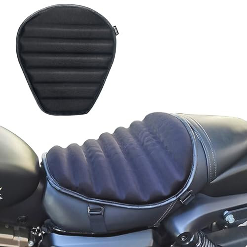 AriKroii Motorrad Sitzkissen Mit Wellenförmiges und Nouvelle Protection en TPE Gelkissen, Bequem und atmungsaktiv Stoßdämpfung und Druckminderung & Bequem für Lange