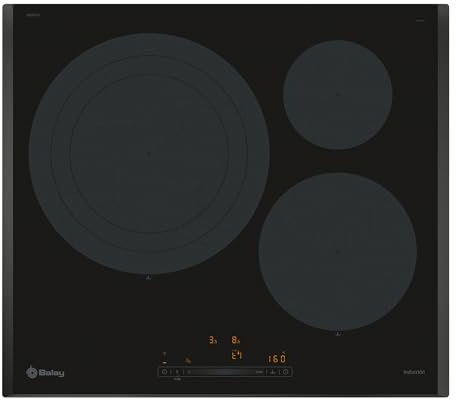 Balay, Placa de Inducción, 60 cm de ancho, 3 Zonas, 11 Niveles, Zona de 32 cm, Negro, 3EB967LH