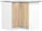 BDW - Küchenschrank - Eckschrank Küche mit Türen und Arbeitsplatte - Schrank 90 cm breit, 85 cm hoch - Küchenschränke Einzeln, Küchenmöbel Einzelteile (Weiss/Eiche Sonoma)