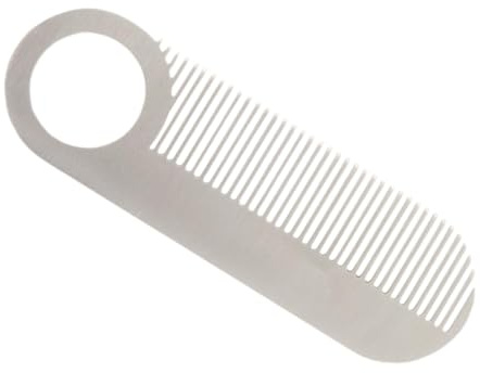 Peine para Barba - Peine de bolsillo | peine de limpieza para barba | Peine de barba de metal con dientes finos | Peine para barba de bolsillo | Cepillo de pelo para hombre | Peines de peluquería