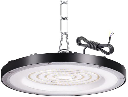 Tayire 100W Naves Industriales LED, 10000LM UFO Lámpara Alta Bahía IP65 Campana Industrial UFO Foco LED Taller Lámpara para Fábricas, Aeropuerto, Patio, Restaurante (1 PC, 100W-(Model B))