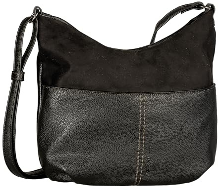TOM TAILOR Miha Damen Umhängetasche Crossbody Bag Mittelgroß Schwarz