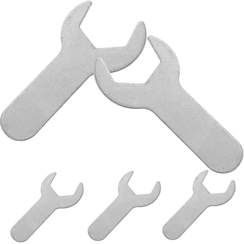 Operitacx 5pcs Multifunctional Gas Bottle Spanners Steel Valve Wrenches Set 27mm Large Opening Home Gas Cylinder Regulator Hand Tools