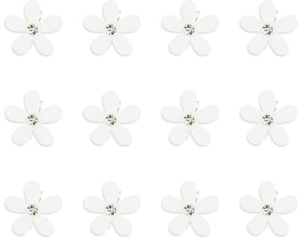 12 pezzi fermagli per capelli a forma di fiore, accessori capelli sposa, fermagli per capelli da cerimonia, riutilizzabili, per compleanni, feste, matrimoni, riunioni, uso quotidiano