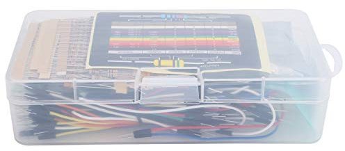 ZDETGU Grundläggande Startpaket för Elektronikprojekt Gör-det-själv-modul med Strömförsörjning och MCU-kompatibla Komponenter för Praktisk Inlärning och Kretsexperiment
