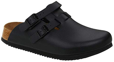 BIRKENSTOCK Superlauf Damen Clogs Kay SL Schwarz - SCHMALES Fußbett 42