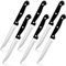 TEAMFAR Steakmesser 6er-Set, Edelstahl Gezackte Brötchenmesser Jausenmesser mit Ergonomischer Griff, Profi Steak-messer für Haus Restaurant Hotel, Ungiftig, Spülmaschinenfest
