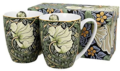 DUO ART GALLERY 2er-Set Tassen 380 ml PIMPERNEL New Bone China Porzellan