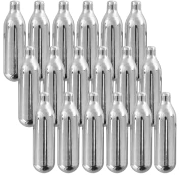 Zenker 9918150 förpackning med 18 stycken kantillyprotoxidpatroner, patron för vispad sifon, kvävepatron, kväveoxid, rostfritt stål, silver, 6,5 x 1,7 cm