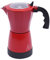 YISSALE Cafetière électrique Moka Olla Espresso Moka Maker Cafetière de 300 ml 6 tasses avec base (rouge)