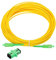 QUARKZMAN 1 Stück 15M (49,2 ft) SC/APC zu SC/APC Glasfaser-Patchkabel Single Mode Simplex Kabel mit SC/APC Kupplung LSZH Jumper Glasfaser, OS2 Klasse