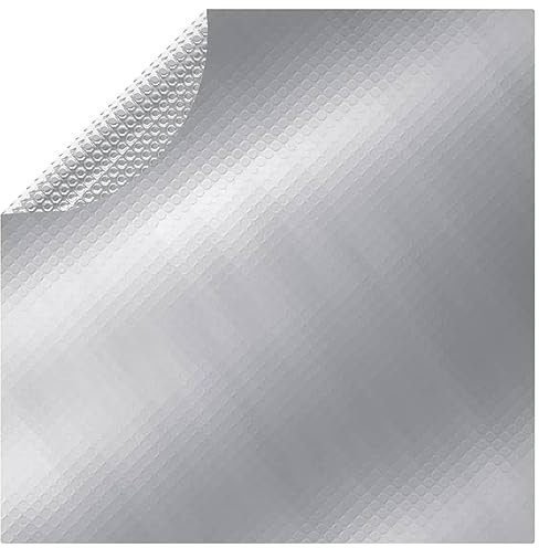 Sufrk Poolöverdrag, silver 417 cm PE, poolskydd, runt simbassängskydd, enkelt att ställa in simbassängskydd, dammskydd regntätt poolskydd ram poolskydd för trädgård