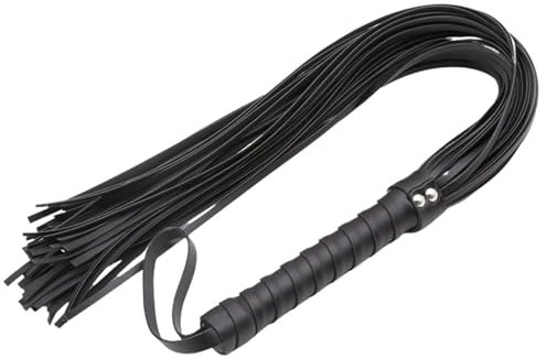 Látigo De Entrenamiento para Montar A Caballo - Látigo De Cuero para Montar A Caballo, Látigo De Salto | Látigo Flogger para Cultivos, Accesorios para Disfraz De Látigo con Mango De Cuero PU