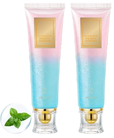 Aufhellende Zahnpasta mit Niacinamid, Zahnpasta-Gel mit Niacinamid, Zahnpasta zur Fleckenentfernung, natürlich, sanft, frischer Atem, intensive Dreifach-Aufhellung für empfindliche Zähne (2pcs)