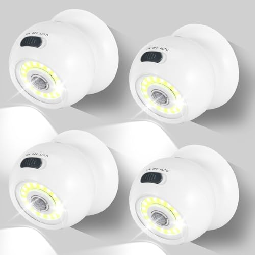 Außenleuchten mit Bewegungsmelder, batteriebetrieben, kabellos, Bewegungsmelder, Sicherheitslicht, automatisches Ein-/Ausschalten für den Außenbereich, Innenbereich, Veranda, Treppe, Flur, Garage