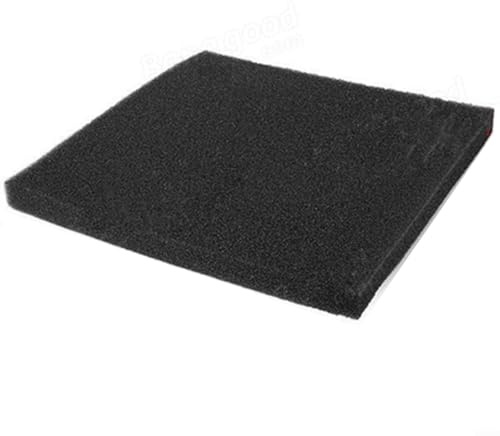 Floweringbeter Éponge filtrante pour aquarium 50 x 50 x 2 cm, feuille de mousse noire pour aquarium avec filtre biochimique 15/30/40 PPI (PPI-40 - Fine)