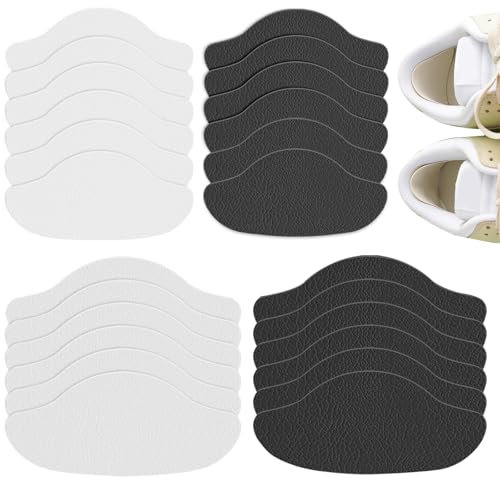 12 Pairs Coussinets de Talon,Auto-Adhésif Protege Talon Chaussure,Réparation DeTalon,Coussinets Inserts deTalons,Antidérapant Baskets Autocollant Inserts,pour Femme et Homme(noir+blanc+peau+gris)
