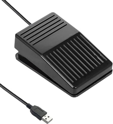 LeeQinersw -Fußtastaturschalter-Pedal, Vorprogramm für PC-Spielzubehör, multifunktionaler professioneller Fußschalter, Gaming-Fußpedal, Type A Interface
