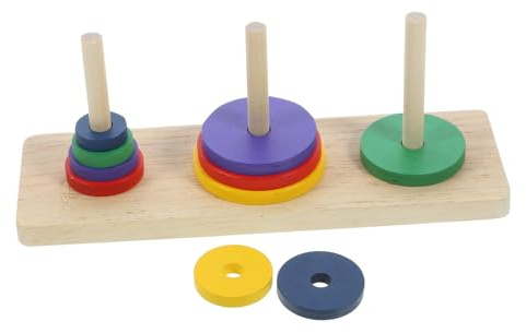 Rompecabezas Madera de Torre de Madera, Juguete Intelectual Creativo | 1 Set, Superficie Pulida y Bordes Lisos, para Oficina y Aula, Ejercicio Mental y Práctica de Destreza