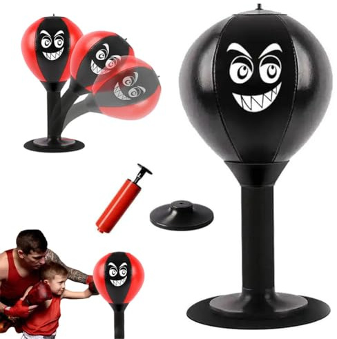 Upgrade Desktop Punching Bag,2026 New Super Strong Suction Boxing Bag Speed Balls,Suction Cup Desk Punch B ag for Office Table and Counters,Christmas Fun Gift for Kids, Teenagers, Adult