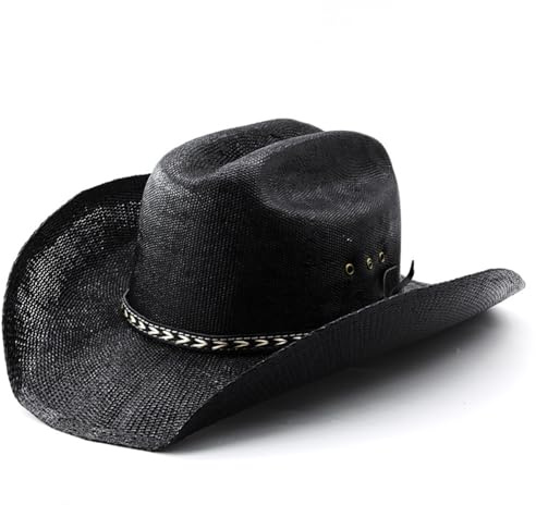 Cocila Cappelli da Cowboy per Uomo Cappelli Donna con Larga Estivi Western Spiaggia Occhiali Festa Bimbi (Dark Blue One Size) Berretto Visiera Cappello Uomo Paglia Cappellino Los Angeles Bianco