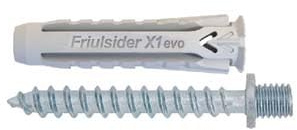 100PZ TASSELLO IN NYLON UNIVERSALE VITE DOPPIO FILETTO ZINCATA BIANCA X1 EVO - ø mm.6x30 vite doppio filetto ø mm.6 NextradeItalia Mod.FERX.FERRDILNX