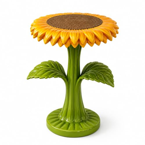 Solros Sidobord För Trädgården, Dekorativt Uteplatsbord Med Hållbar Hartskonstruktion, Blomsterbord För Bakgård, Veranda, Balkong, Växtställ Och Trädgårdsdekor