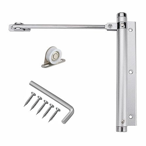 YUOIP® Ferme-Porte à Ressort en Alliage d'aluminium de Porte Closers réglable Facile à installer Dispositif de fermeture automatique 45kg (1 pièce)