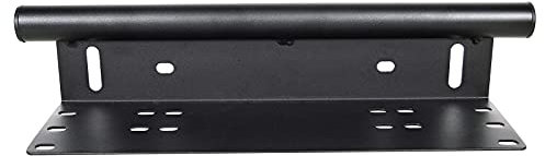 Willpower Universal Led Light Bar Mounting Bracket Front License Plate Mounting Bracket Holder License Plate Frame Bracket for Off Road Lights LED Work Light Bar Black