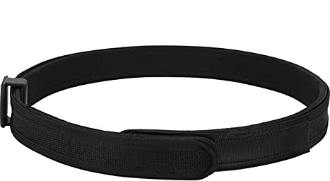 minifinker Cinturón de Cintura, Cinturón de Competición Diseño Exquisito Profesional de Alta Dureza Ajustable para Deportes IPSC(Negro-L)